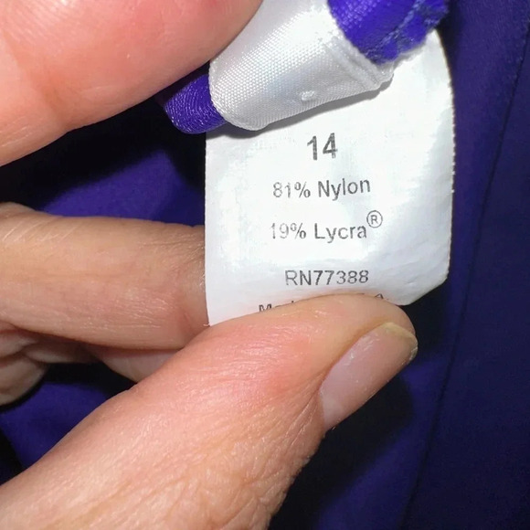 J.Crew Dark Purple Ruched Halter One- Piece Swimsuit Size 14 - Picture 7 of 7